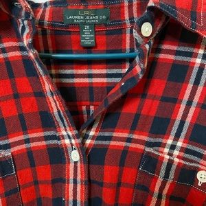 Red, White and Blue Lauren Ralph Lauren Flannel